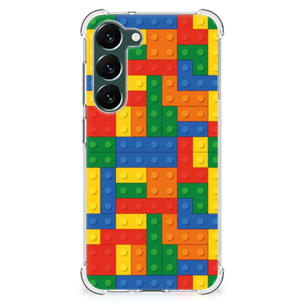 Samsung Galaxy S23 Plus Doorzichtige Silicone Hoesje Blokken B2C Telecom