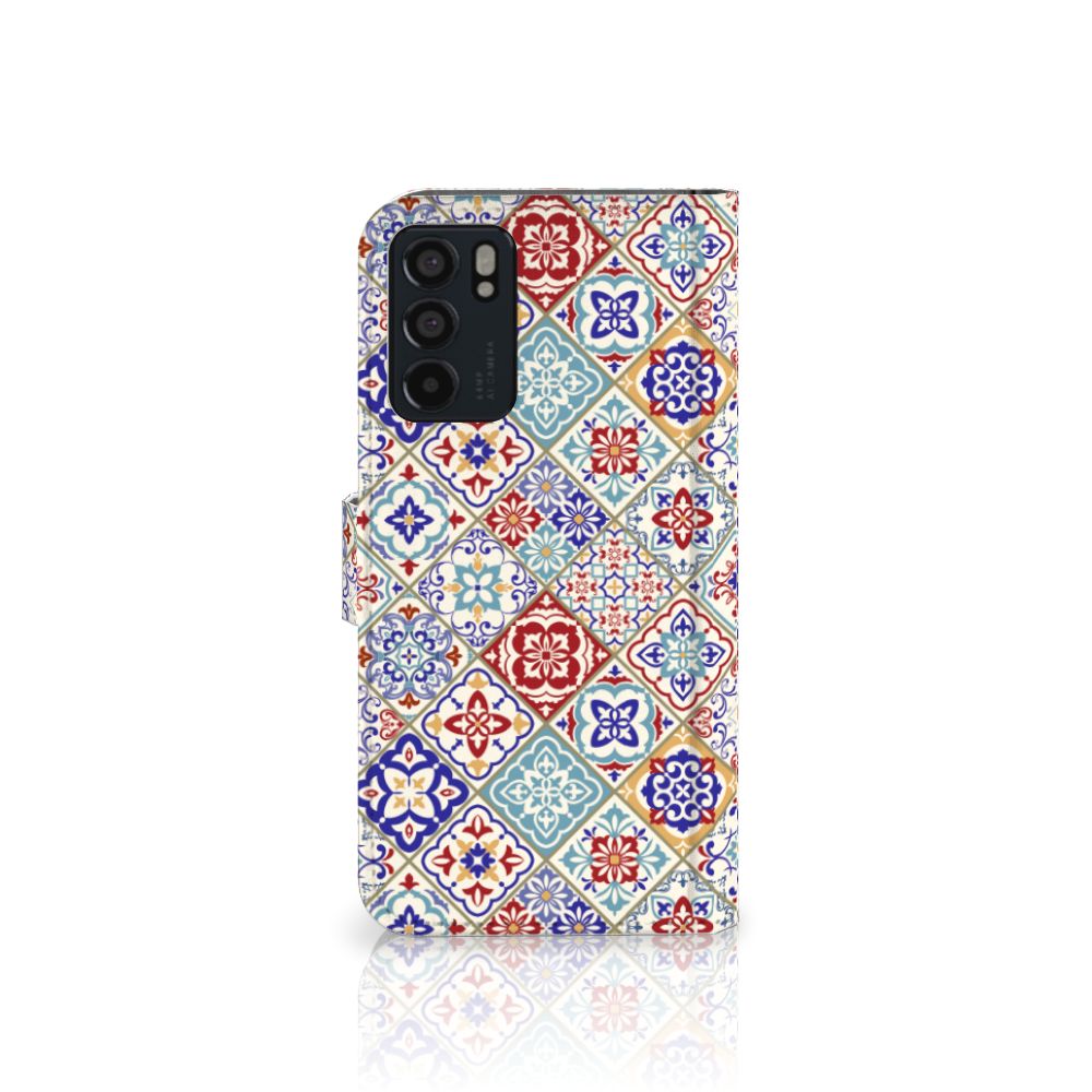 OPPO Reno6 5G Bookcase Tiles Color