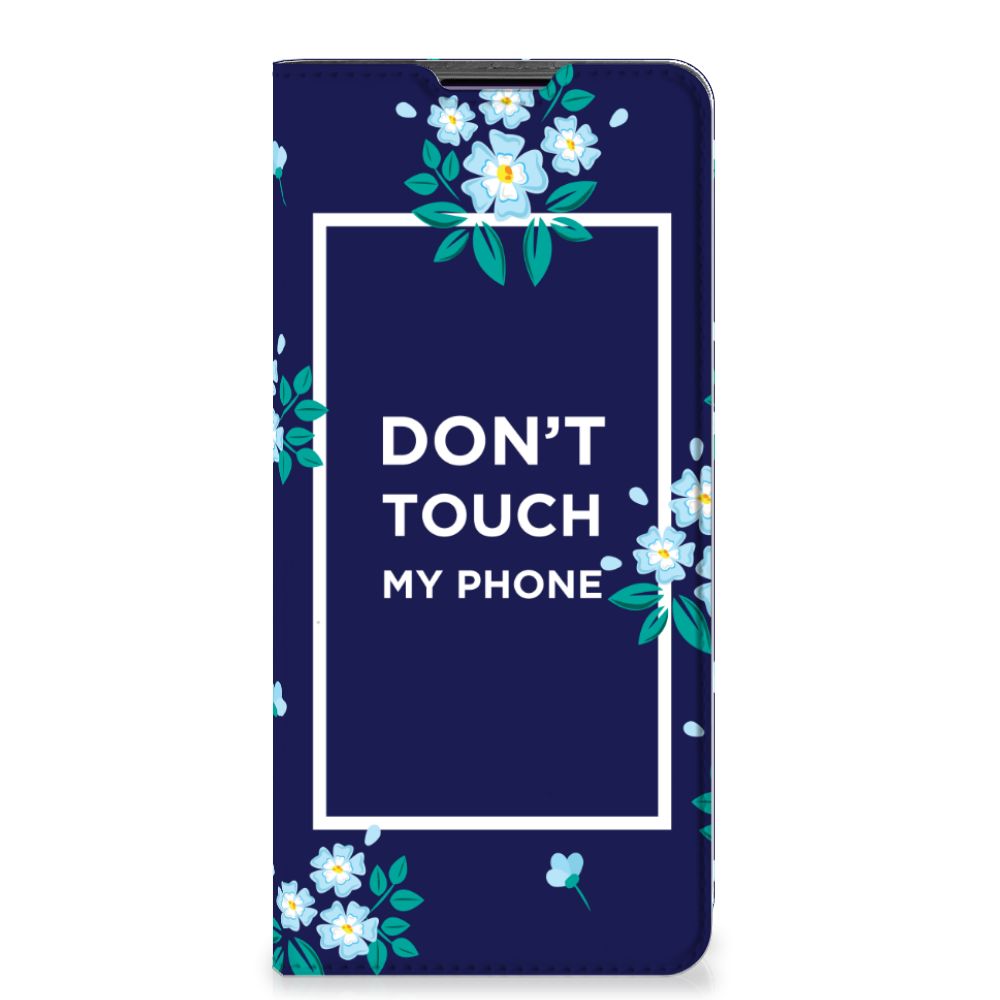 Motorola Edge 30 Pro Design Case Flowers Blue DTMP