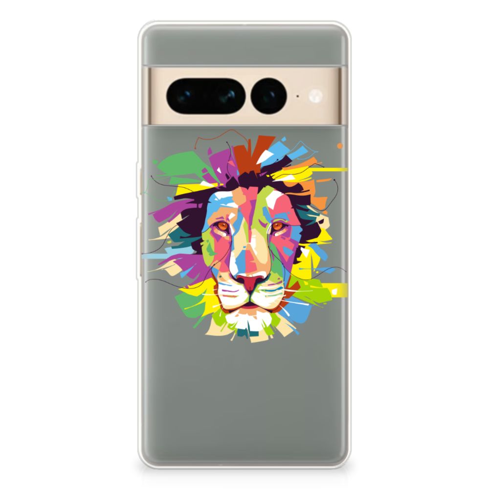 Google Pixel 7 Pro Telefoonhoesje met Naam Lion Color