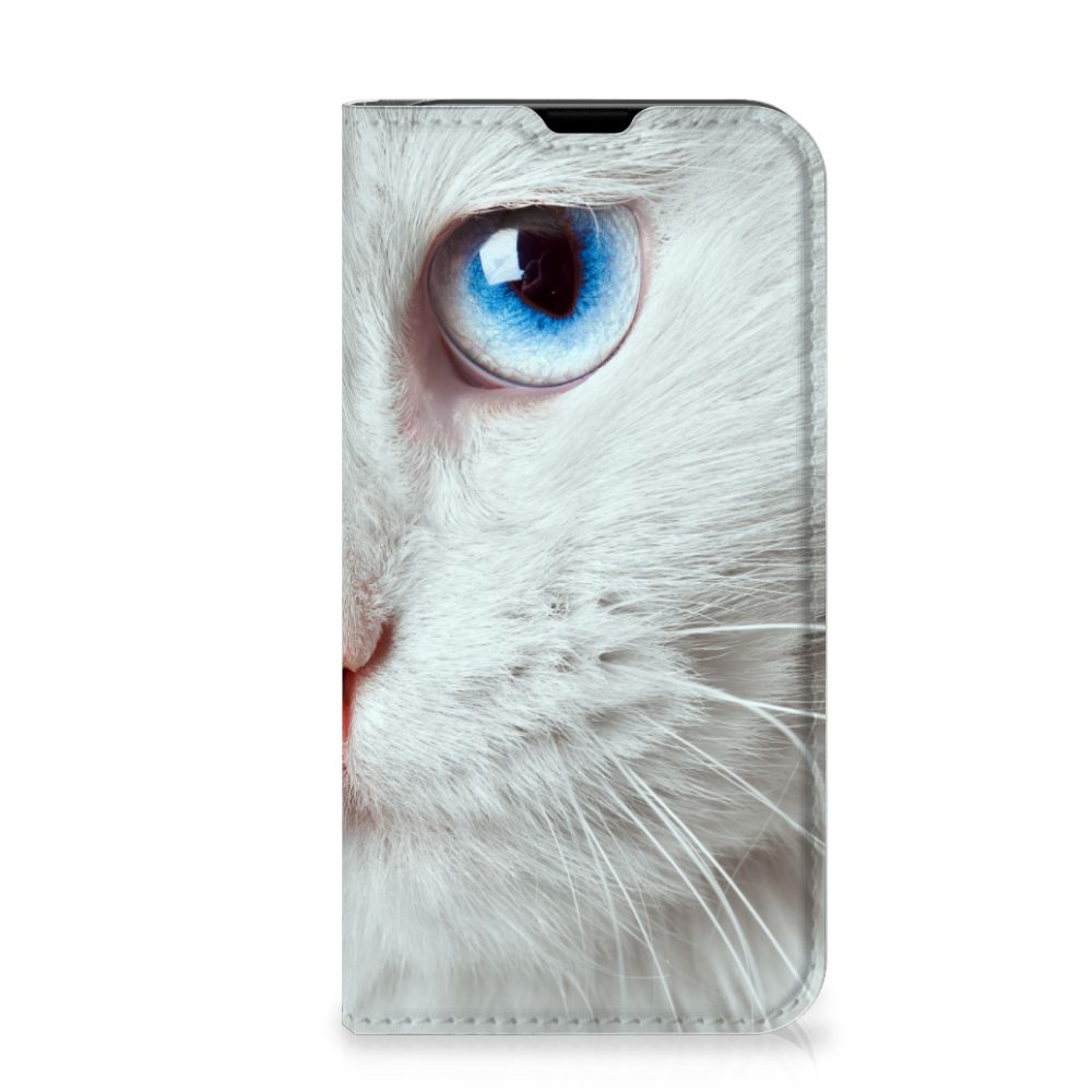 iPhone 13 Mini Hoesje maken Witte Kat - B2C Telecom
