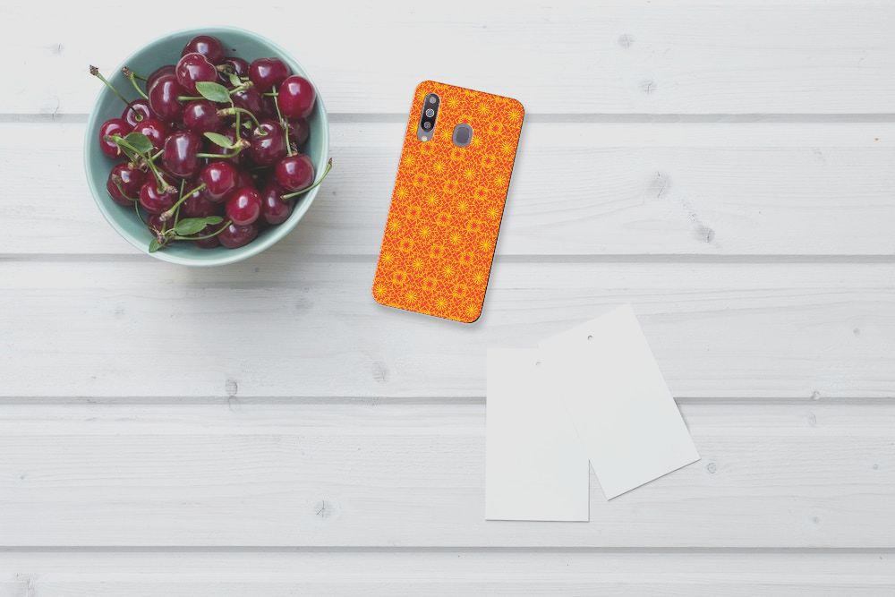 Samsung Galaxy M30 TPU bumper Batik Oranje