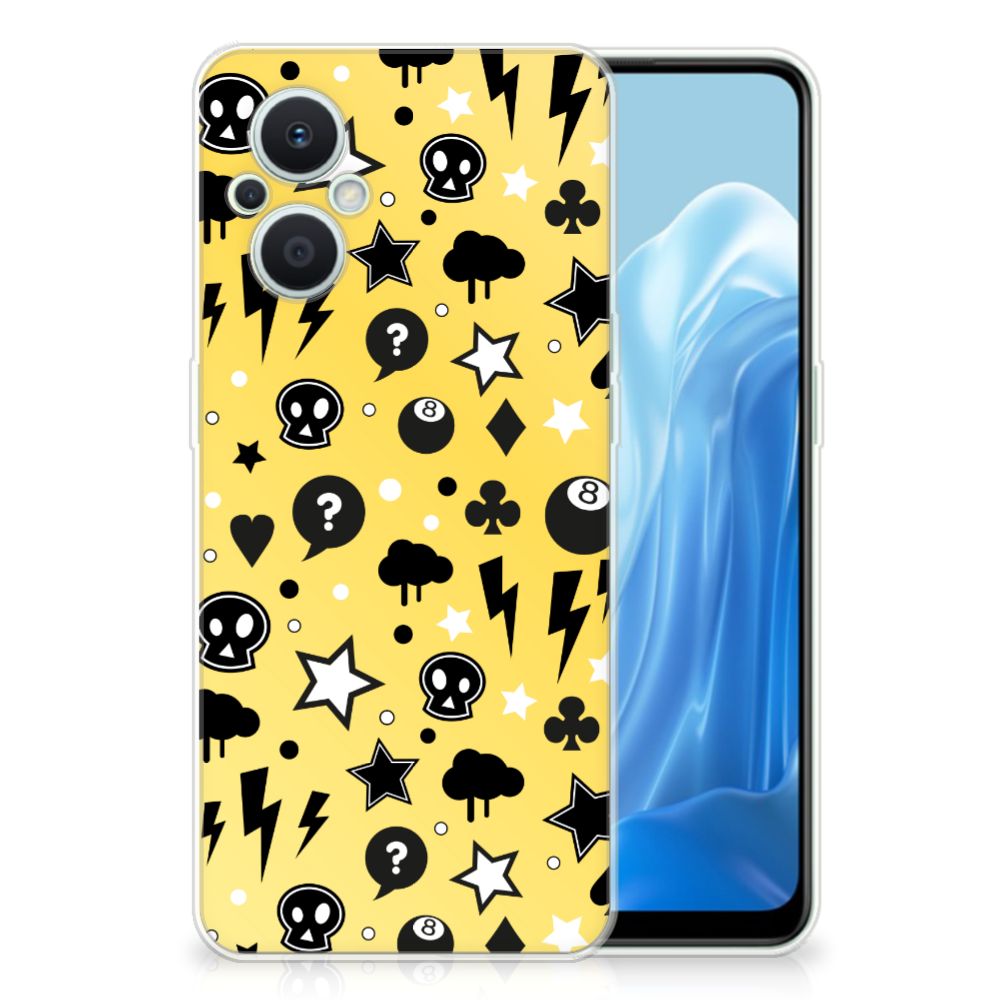 Silicone Back Case OPPO Reno8 Lite Punk Geel B2C Telecom