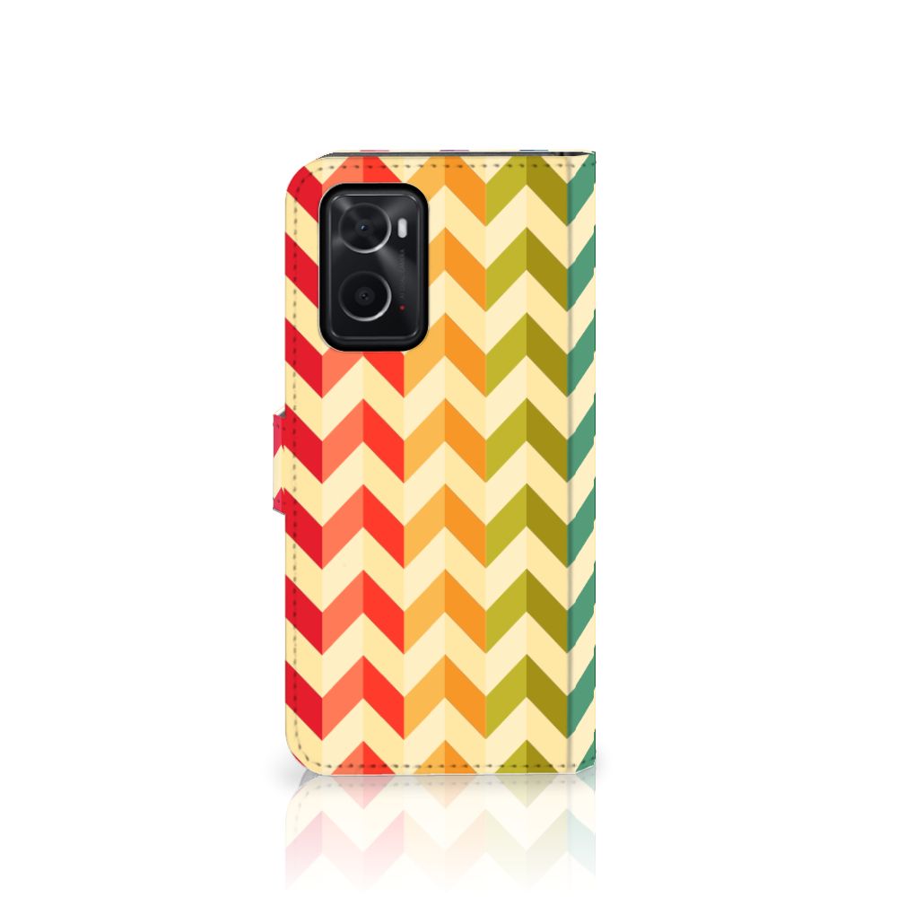 OPPO A76 | A96 Telefoon Hoesje Zigzag Multi Color