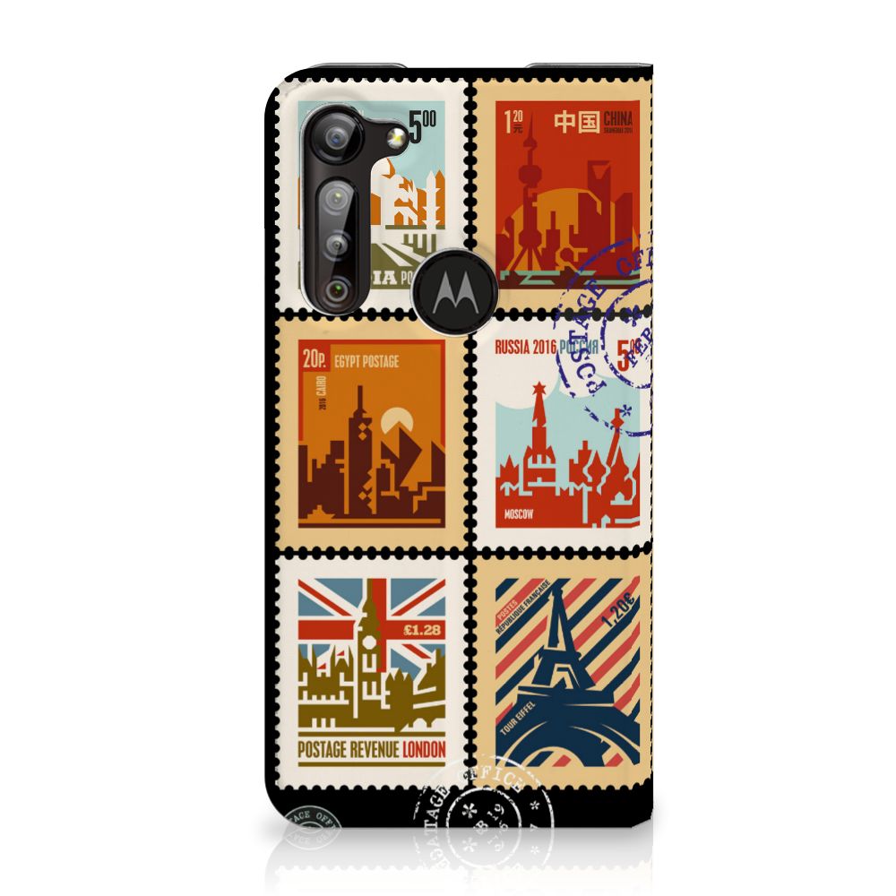 Motorola Moto G8 Power Book Cover Postzegels - B2C Telecom