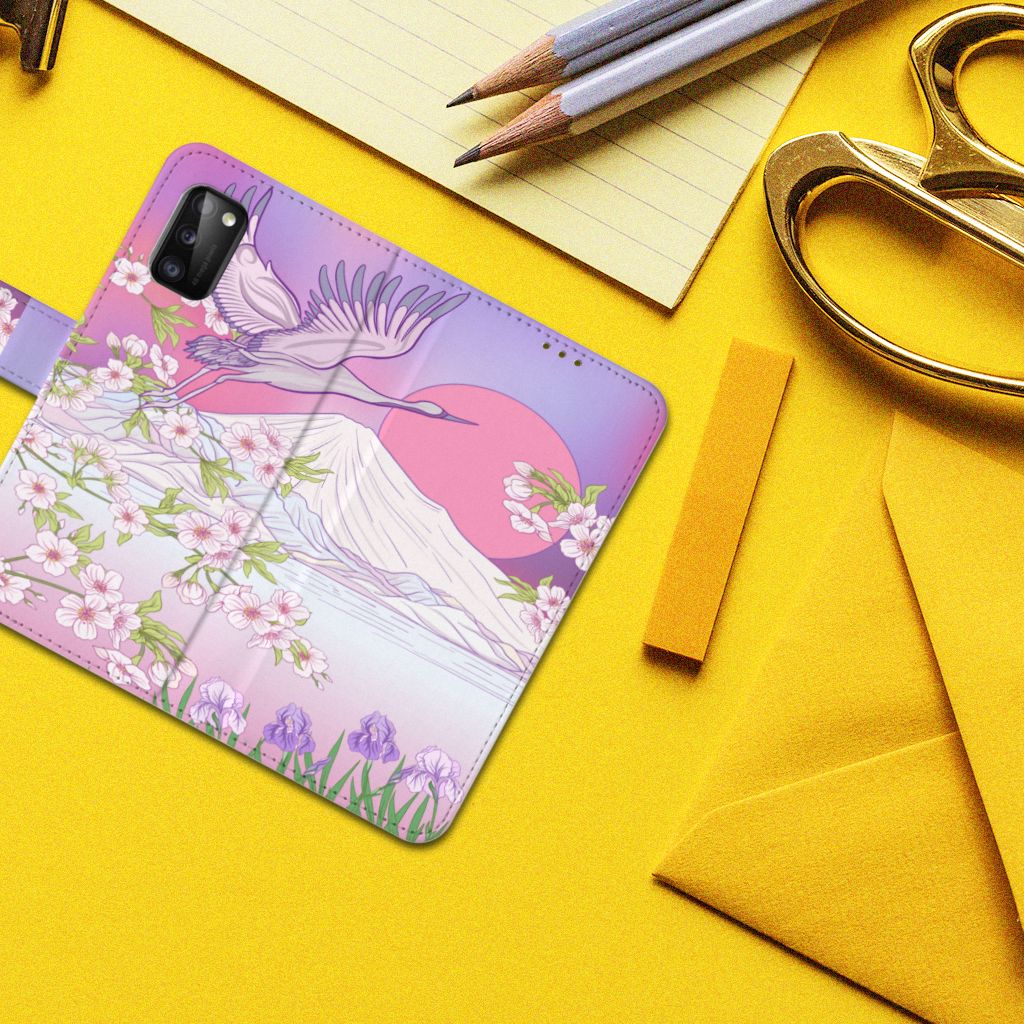 Samsung Galaxy A41 Telefoonhoesje met Pasjes Bird Flying