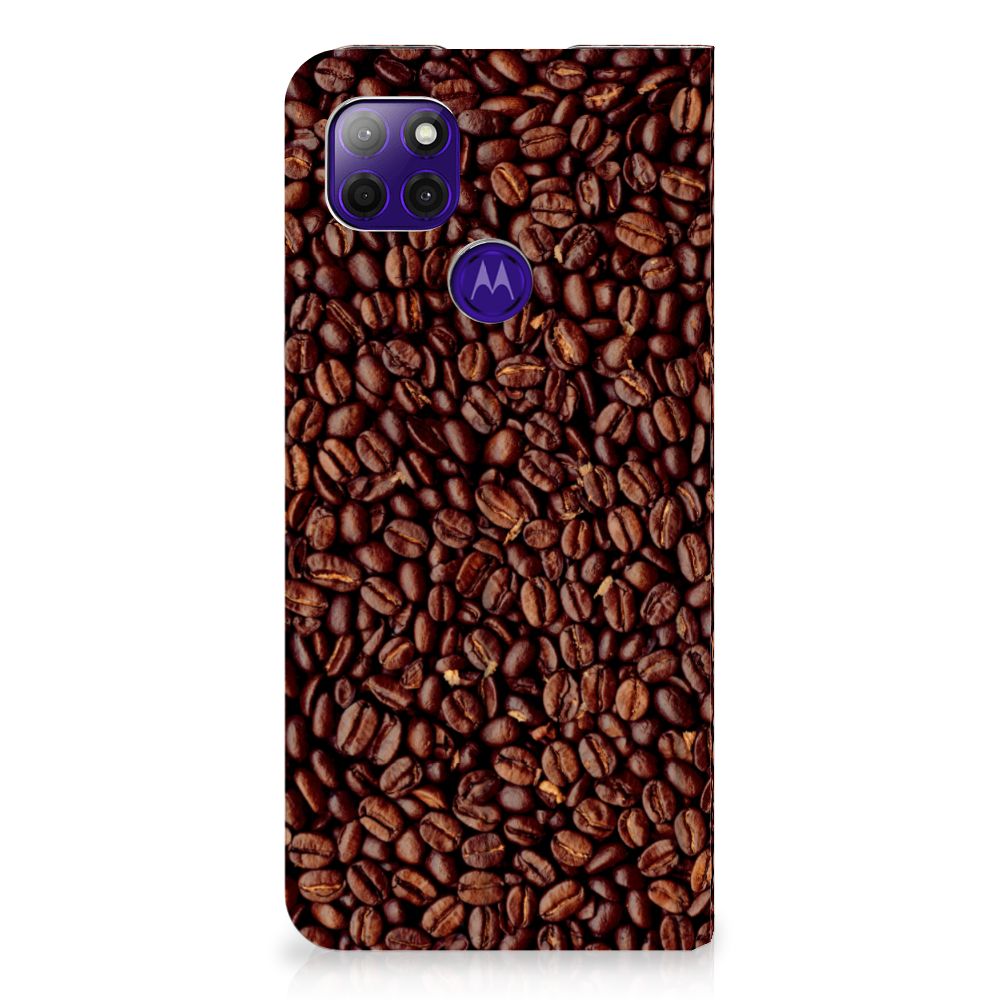 Motorola Moto G9 Power Flip Style Cover Koffiebonen - B2C Telecom