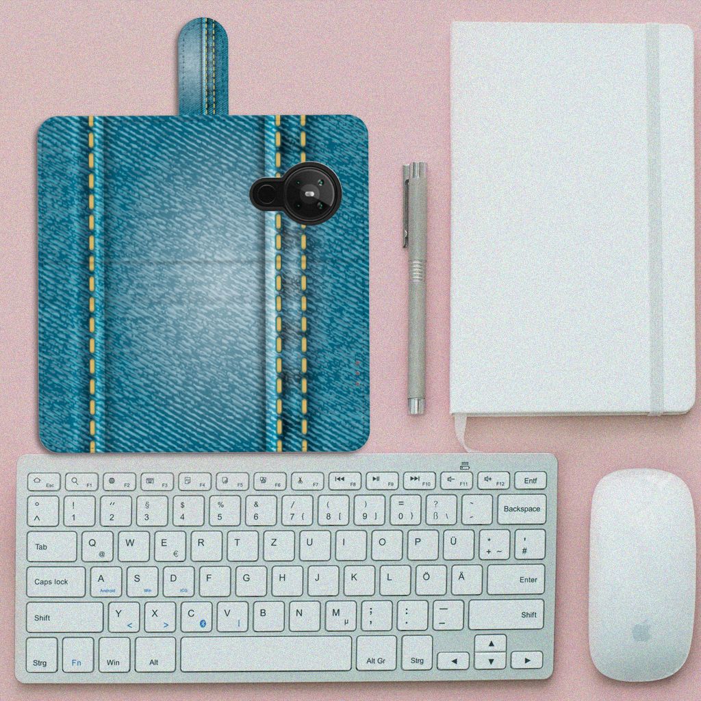 Nokia 5.3 Wallet Case met Pasjes Jeans