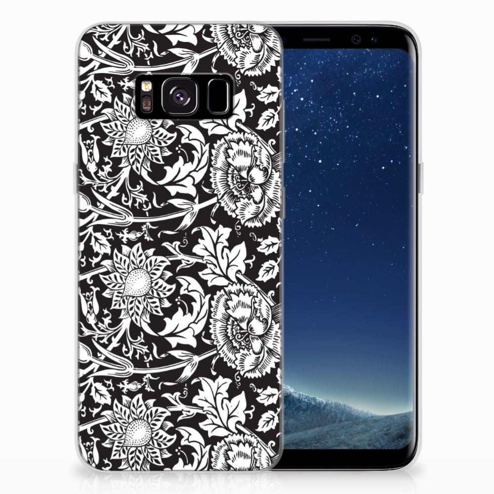 Samsung Galaxy S8 TPU Case Black Flowers