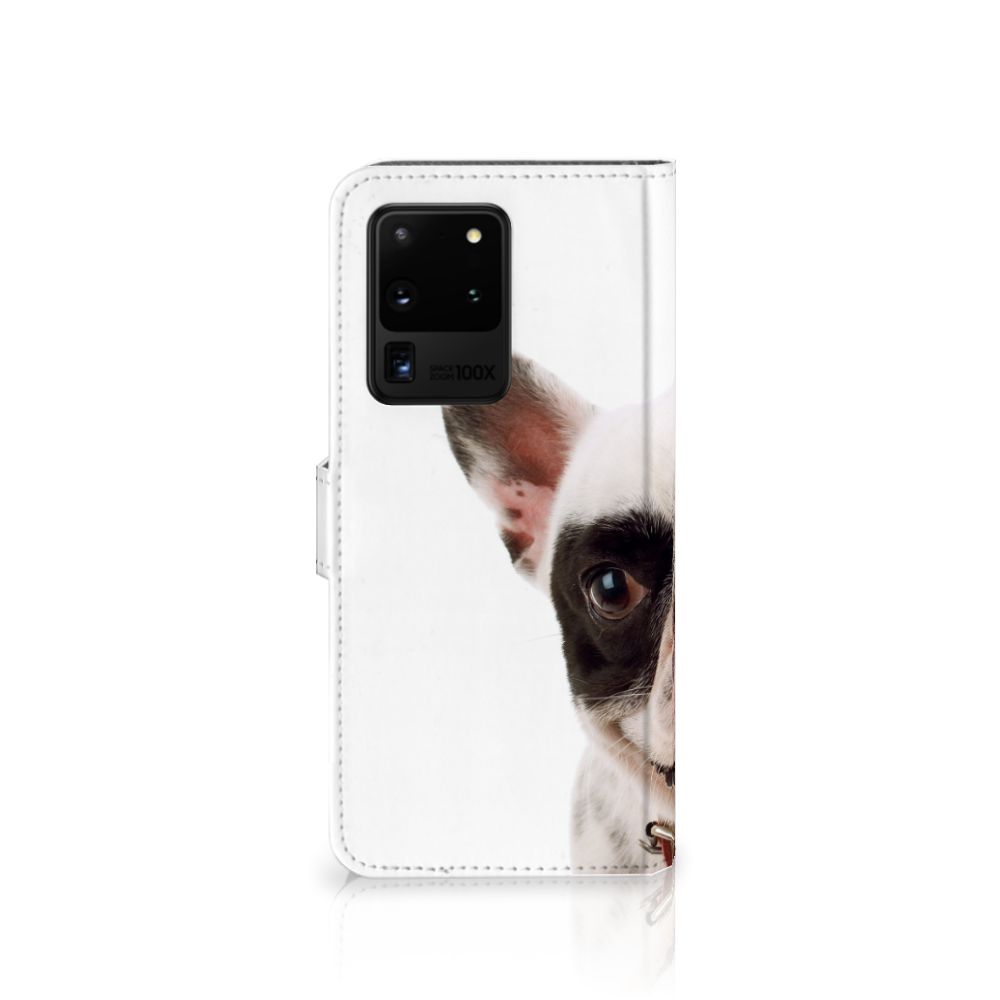 Samsung Galaxy S20 Ultra Telefoonhoesje met Pasjes Franse Bulldog