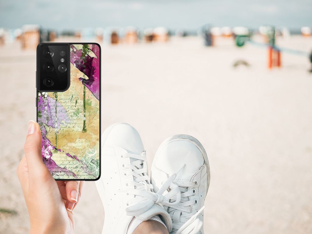 Kleurrijke Telefoonhoesje Samsung Galaxy S21 Ultra Letter Painting B2C Telecom