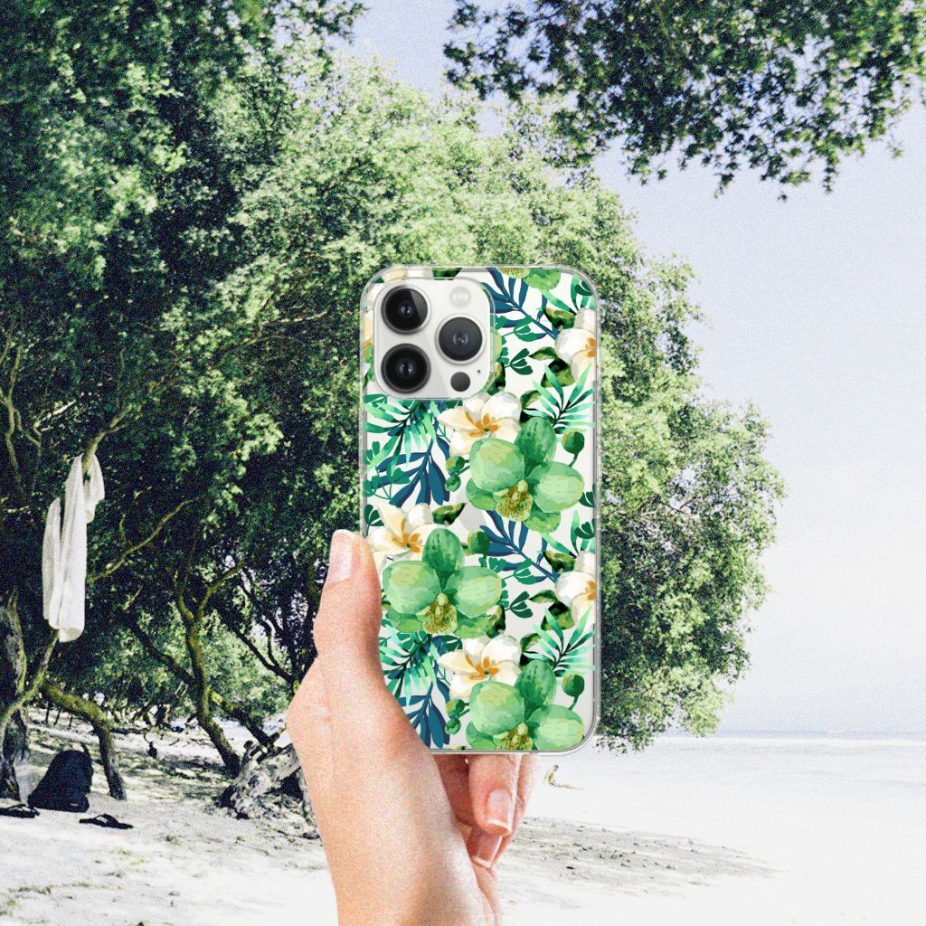 iPhone 13 Pro Max TPU Case Orchidee Groen B2C Telecom