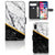 Apple iPhone Xs Max Bookcase Marmer Wit Zwart - Origineel Cadeau Man