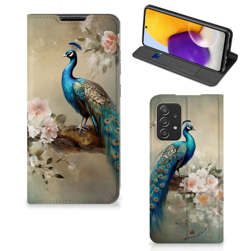 Hoesje maken voor Samsung Galaxy A72 (5G/4G) Vintage Pauwen