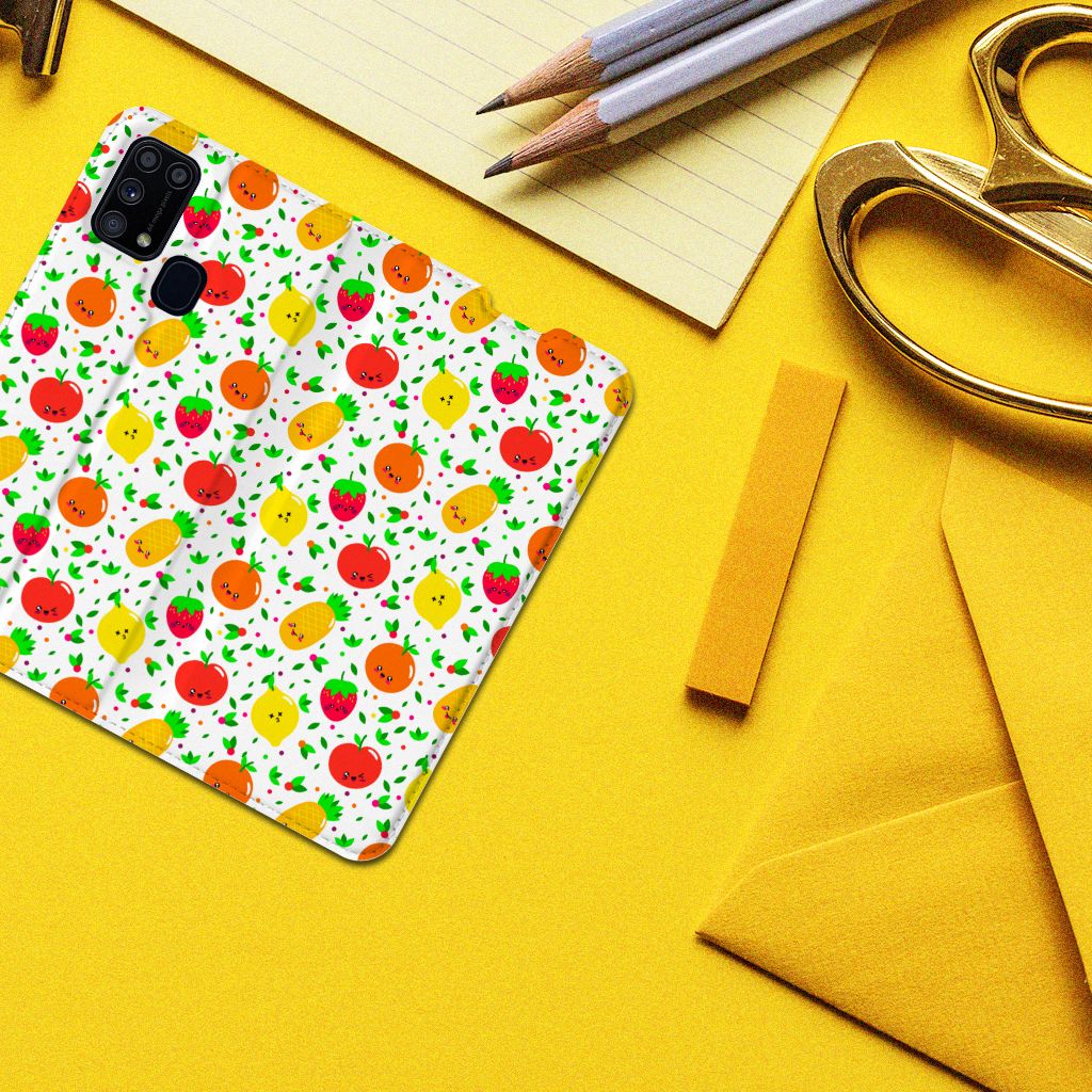 Samsung Galaxy M31 Flip Style Cover Fruits - B2C Telecom