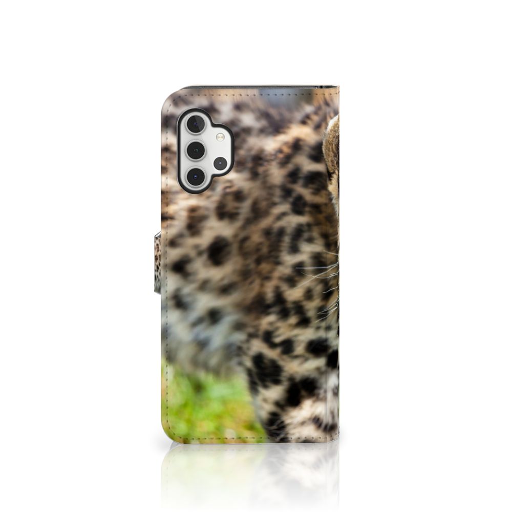 Samsung Galaxy A32 5G Telefoonhoesje met Pasjes Baby Luipaard