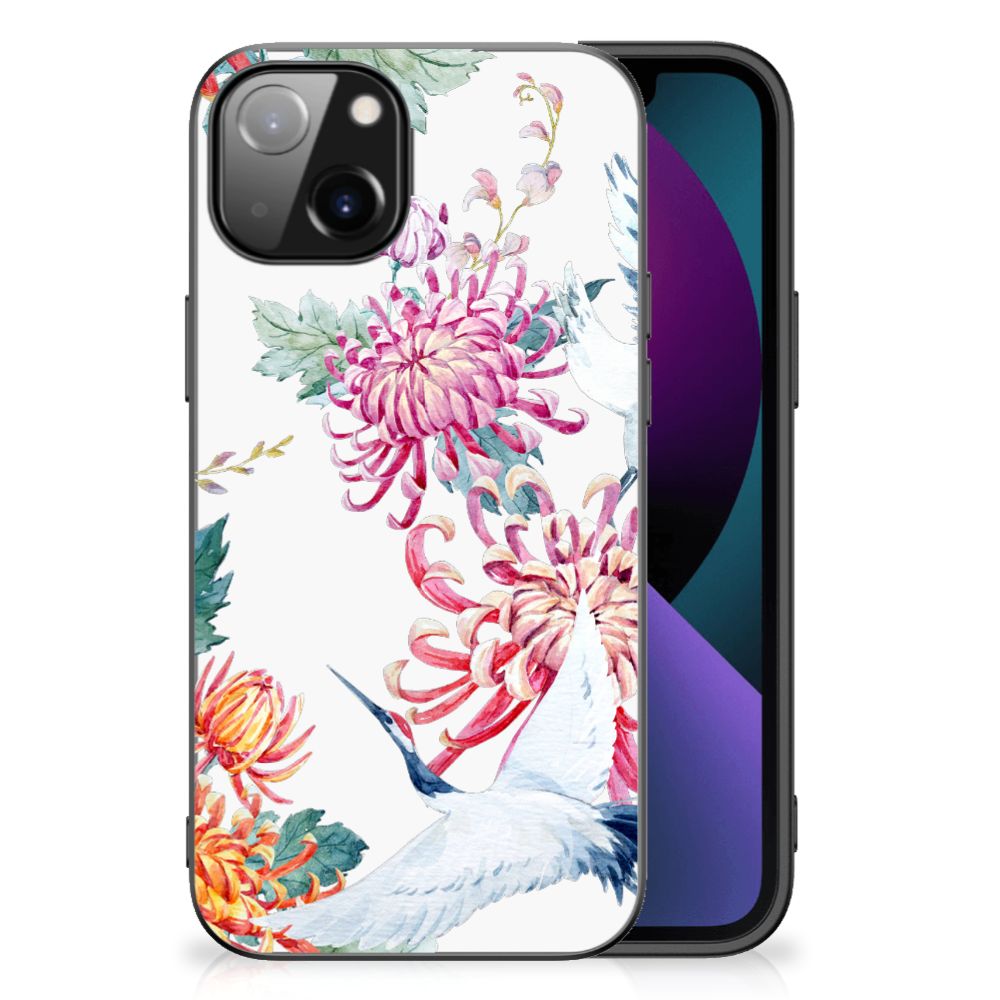 Apple iPhone 13 Dierenprint Telefoonhoesje Bird Flowers B2C Telecom