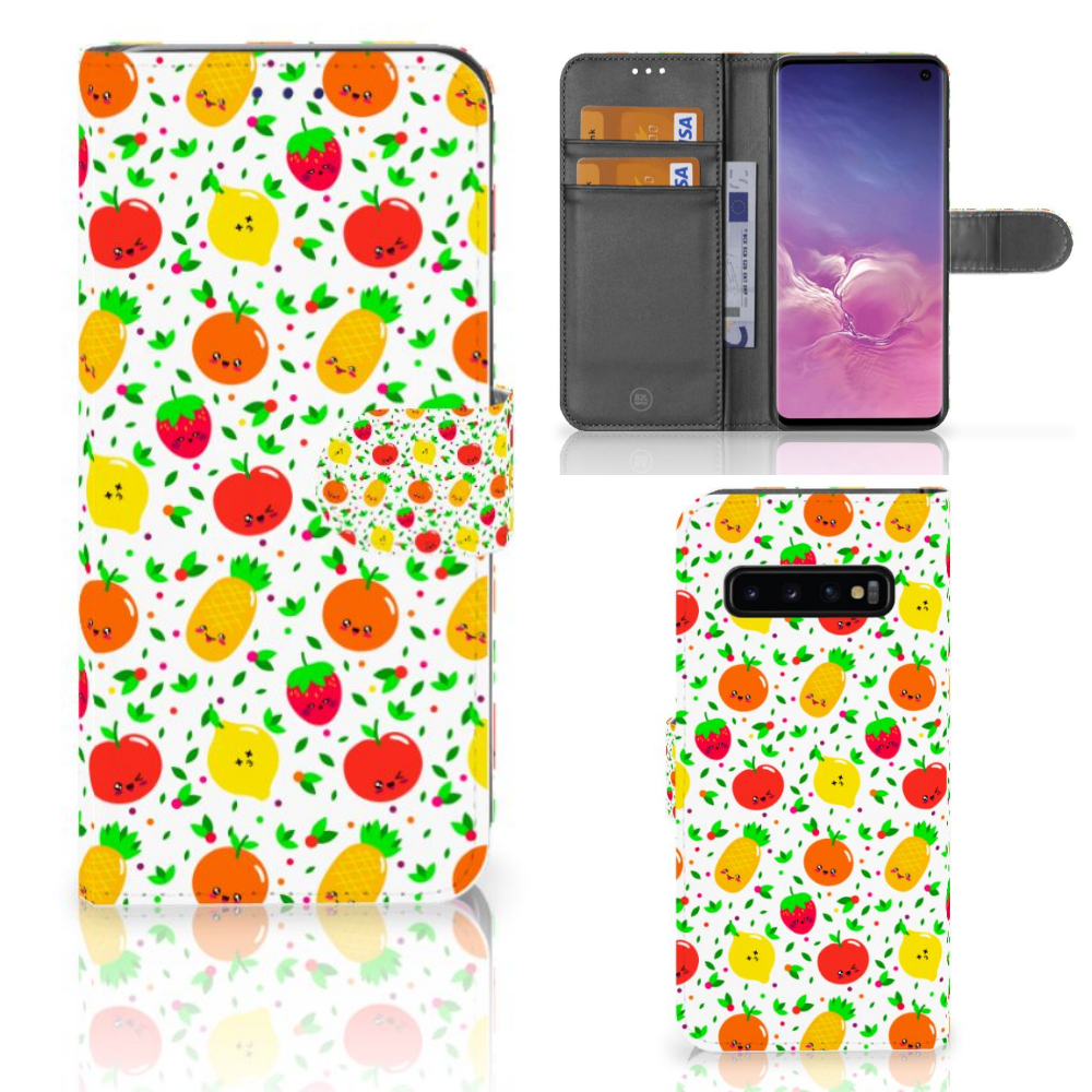 Samsung Galaxy S10 Book Cover Fruits