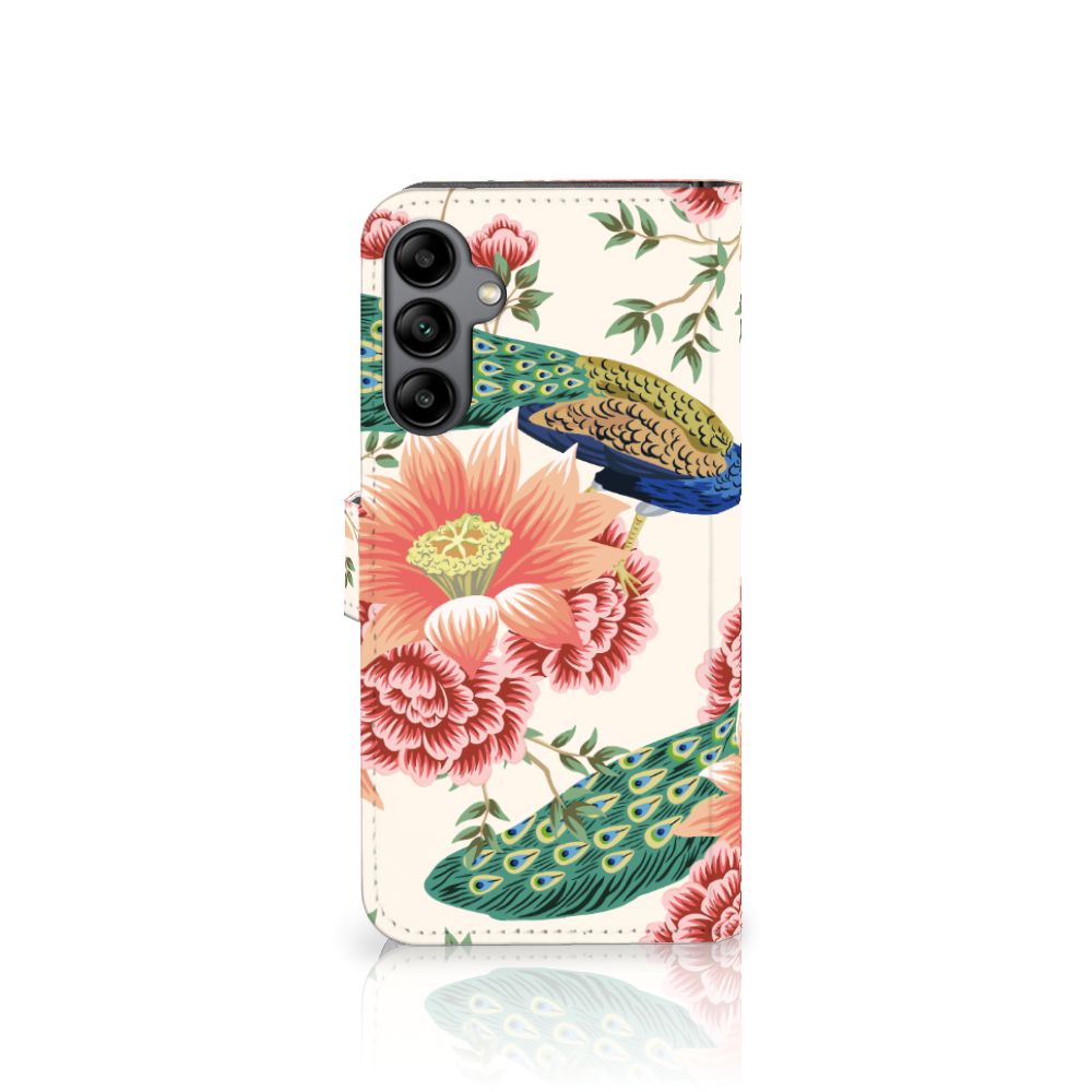 Telefoonhoesje met Pasjes voor Samsung Galaxy A34 Pink Peacock