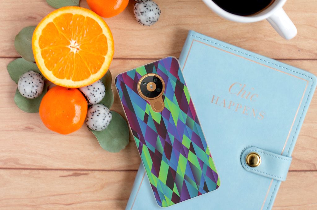 Nokia 5.3 TPU Hoesje Abstract Green Blue B2C Telecom