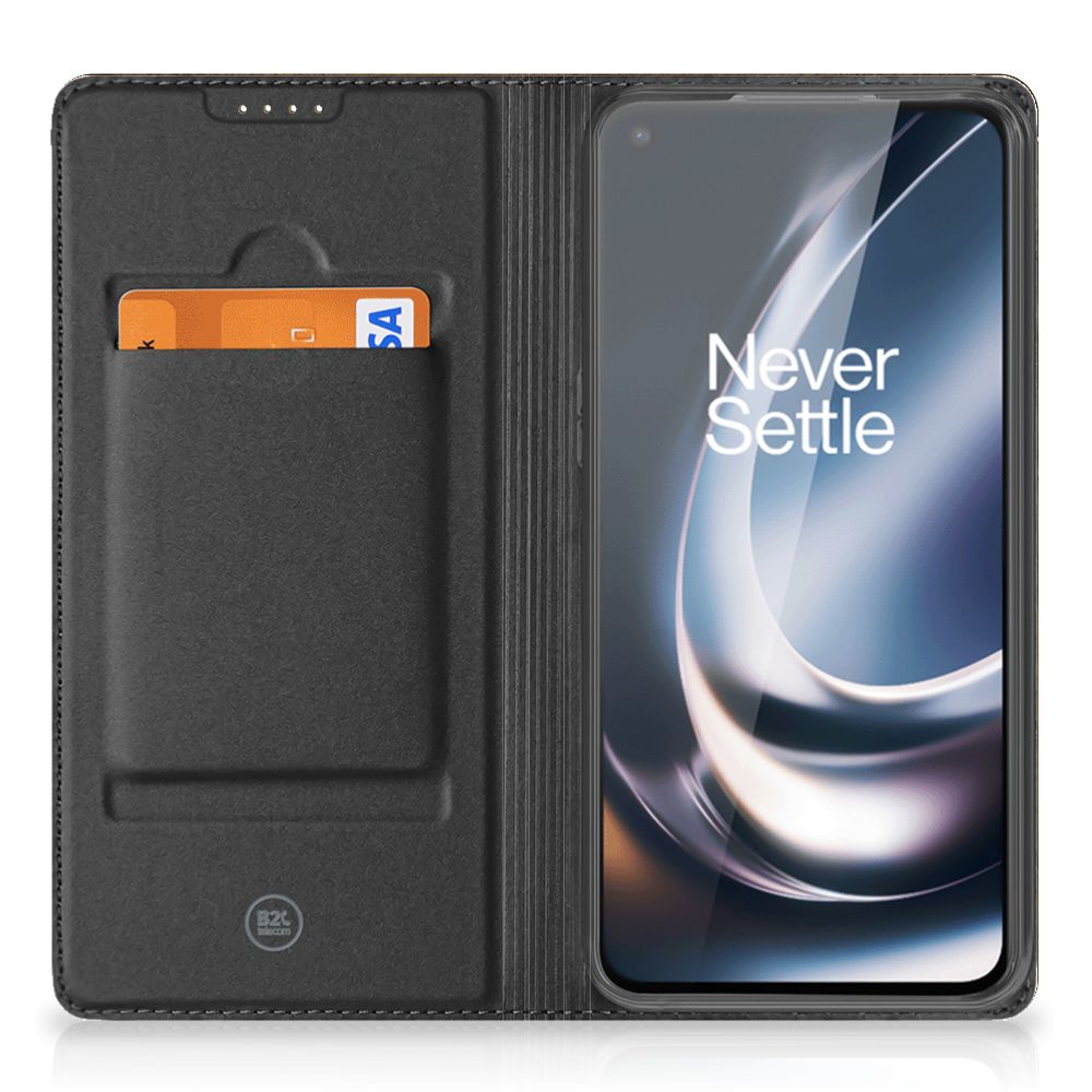 OnePlus Nord CE 2 Lite 5G Book Wallet Case Donker Hout