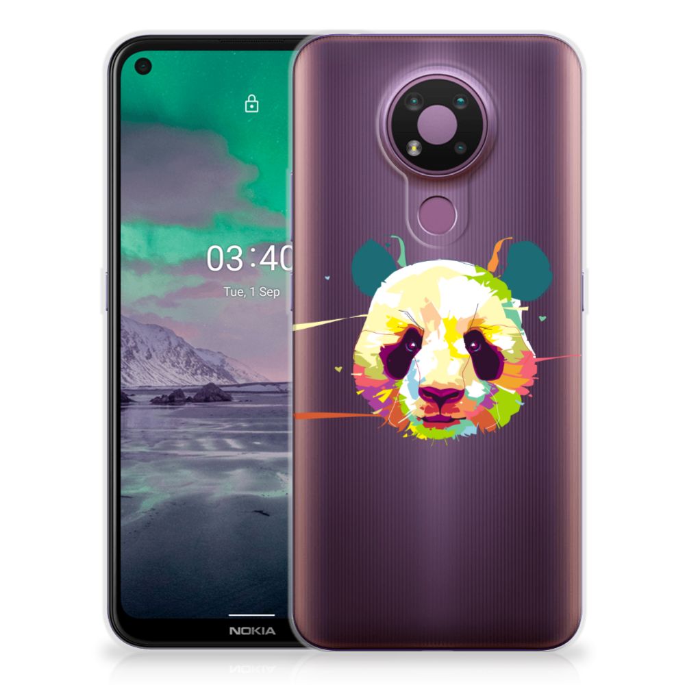 Nokia 3.4 Telefoonhoesje met Naam Panda Color