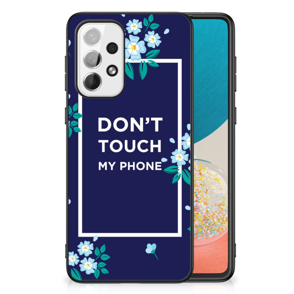Samsung Galaxy A73 Telefoon Hoesje Flowers Blue DTMP B2C Telecom