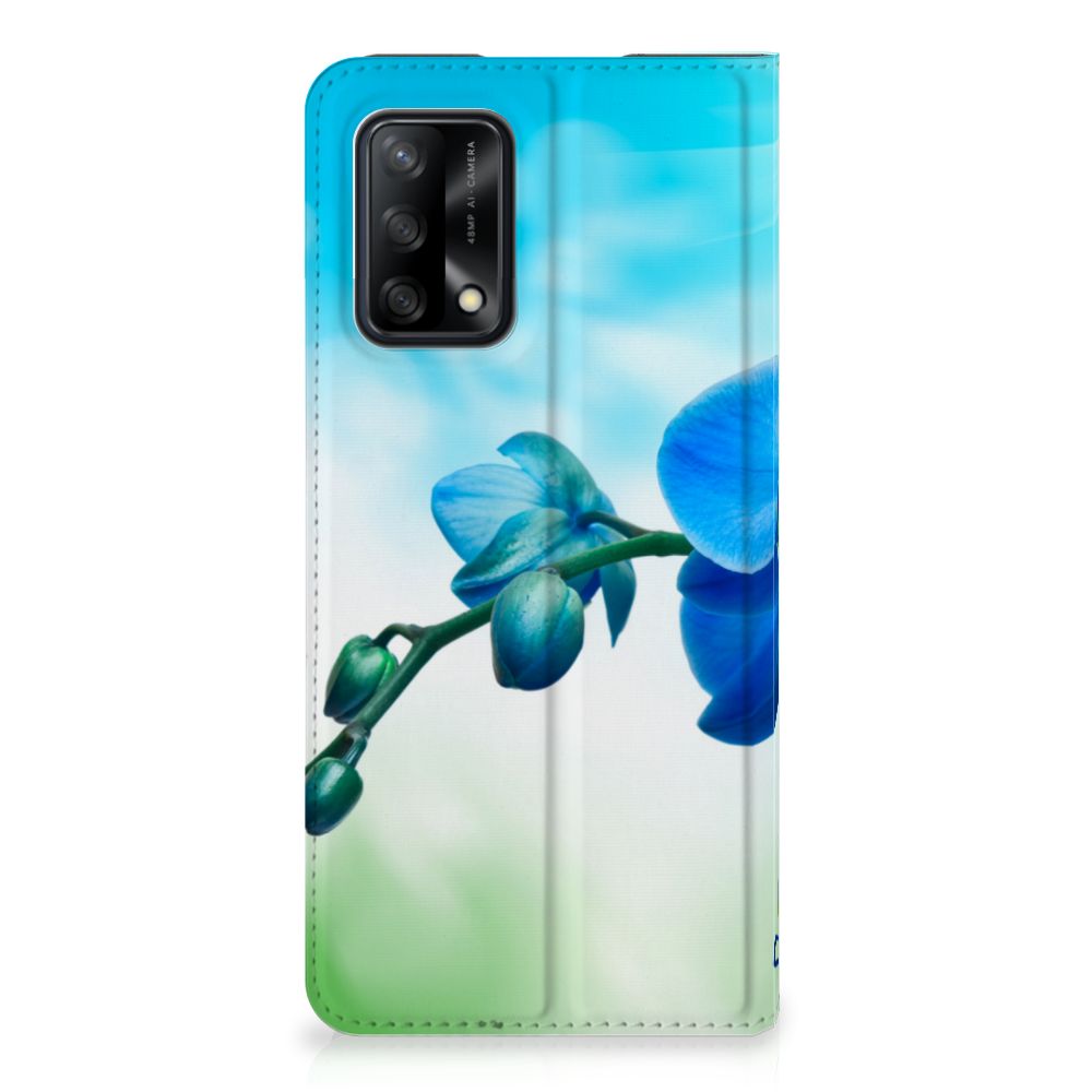 OPPO A74 4G Smart Cover Orchidee Blauw - Cadeau voor je Moeder