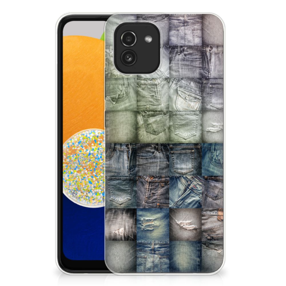 Silicone Back Cover Samsung Galaxy A03 Spijkerbroeken B2C Telecom