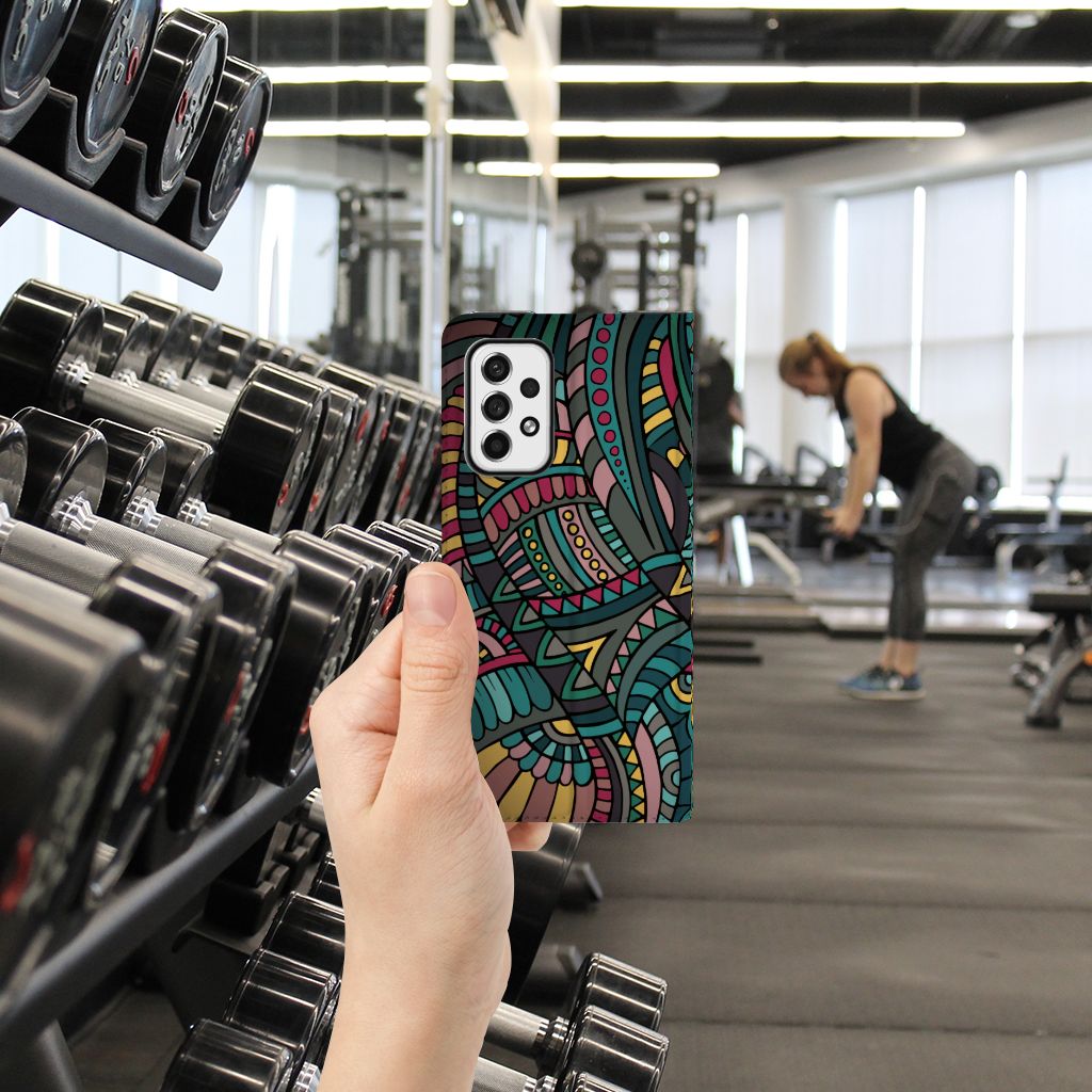 Samsung Galaxy A73 Hoesje met Magneet Aztec - B2C Telecom