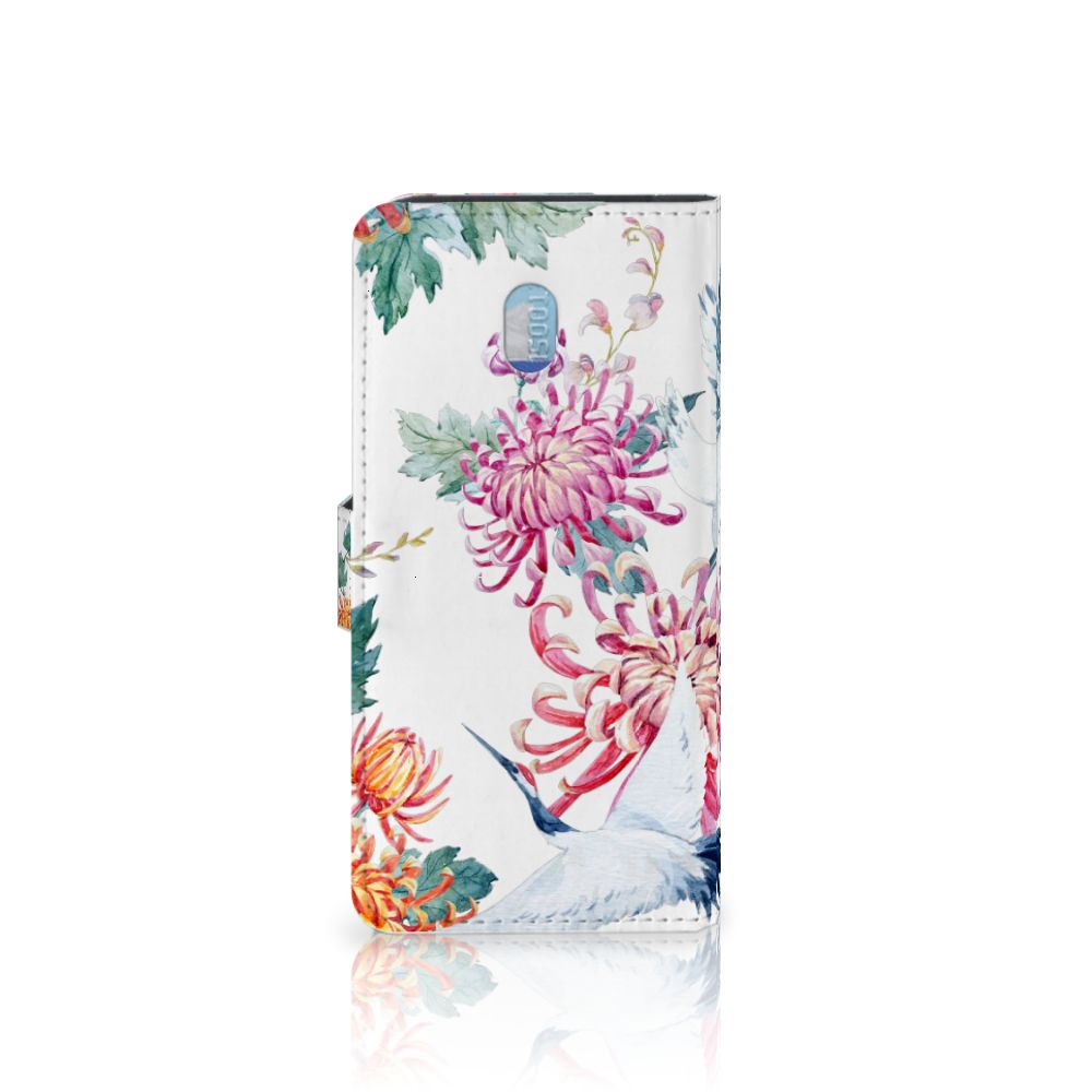 Xiaomi Redmi 8A Telefoonhoesje met Pasjes Bird Flowers