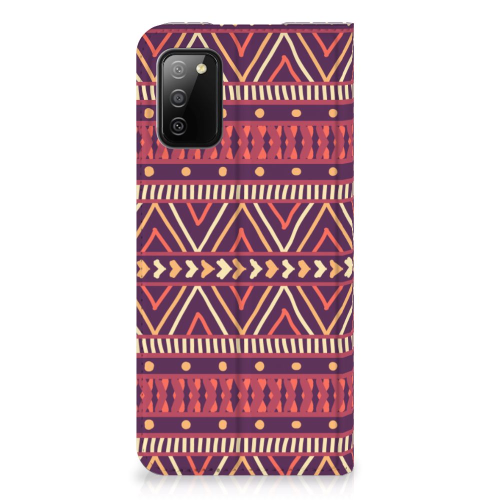 Samsung Galaxy M02s | A02s Hoesje met Magneet Aztec Paars - B2C Telecom