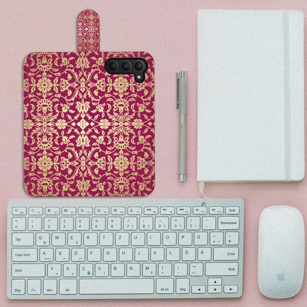 Wallet Case Samsung Galaxy S23 Barok Pink