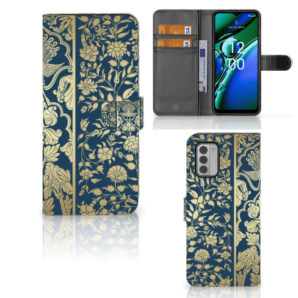 Nokia G42 Hoesje Beige Flowers