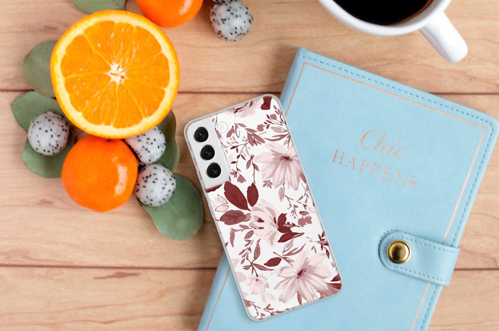 Hoesje maken Samsung Galaxy S22 Plus Watercolor Flowers B2C Telecom