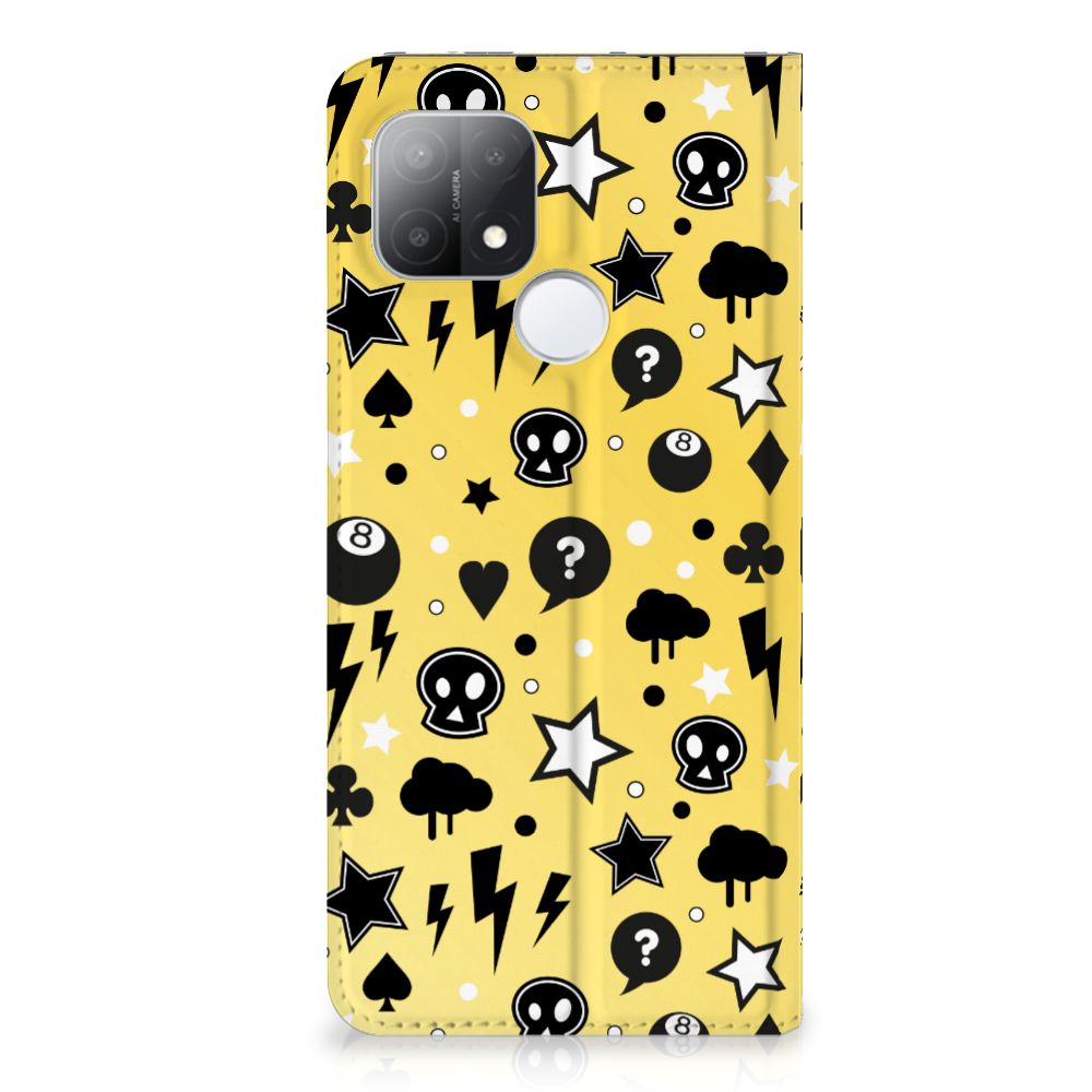 Mobiel BookCase OPPO A15 Punk Geel - B2C Telecom