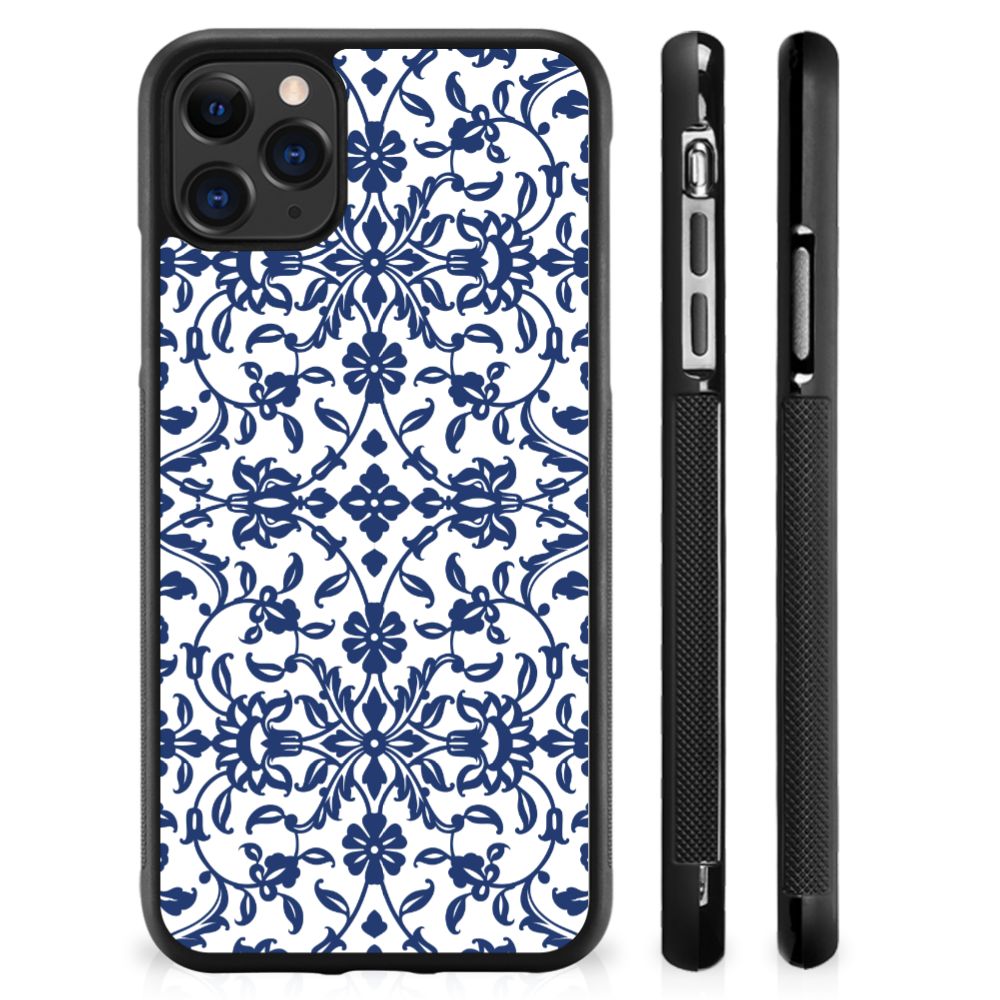 Apple iPhone 11 Pro Max Skin Case Flower Blue B2C Telecom