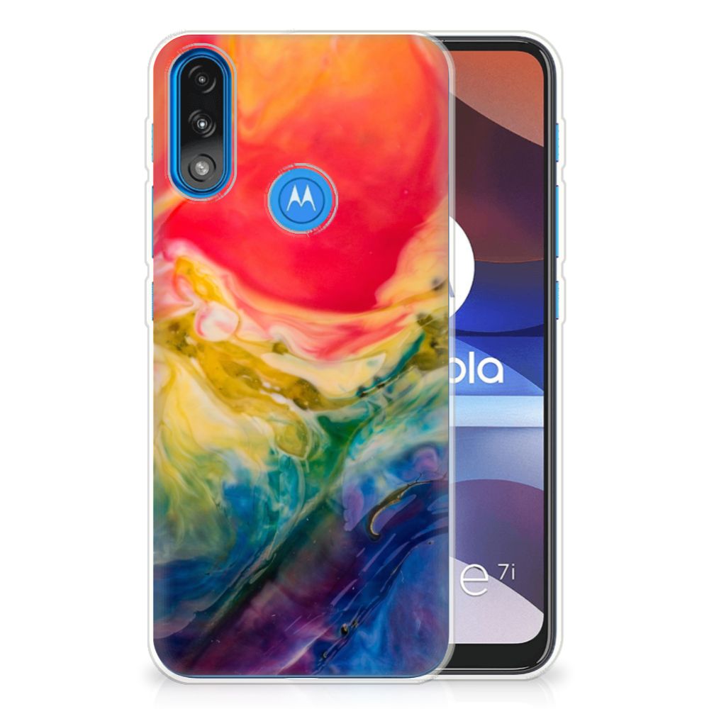 Hoesje maken Motorola Moto E7/E7i Power Watercolor Dark