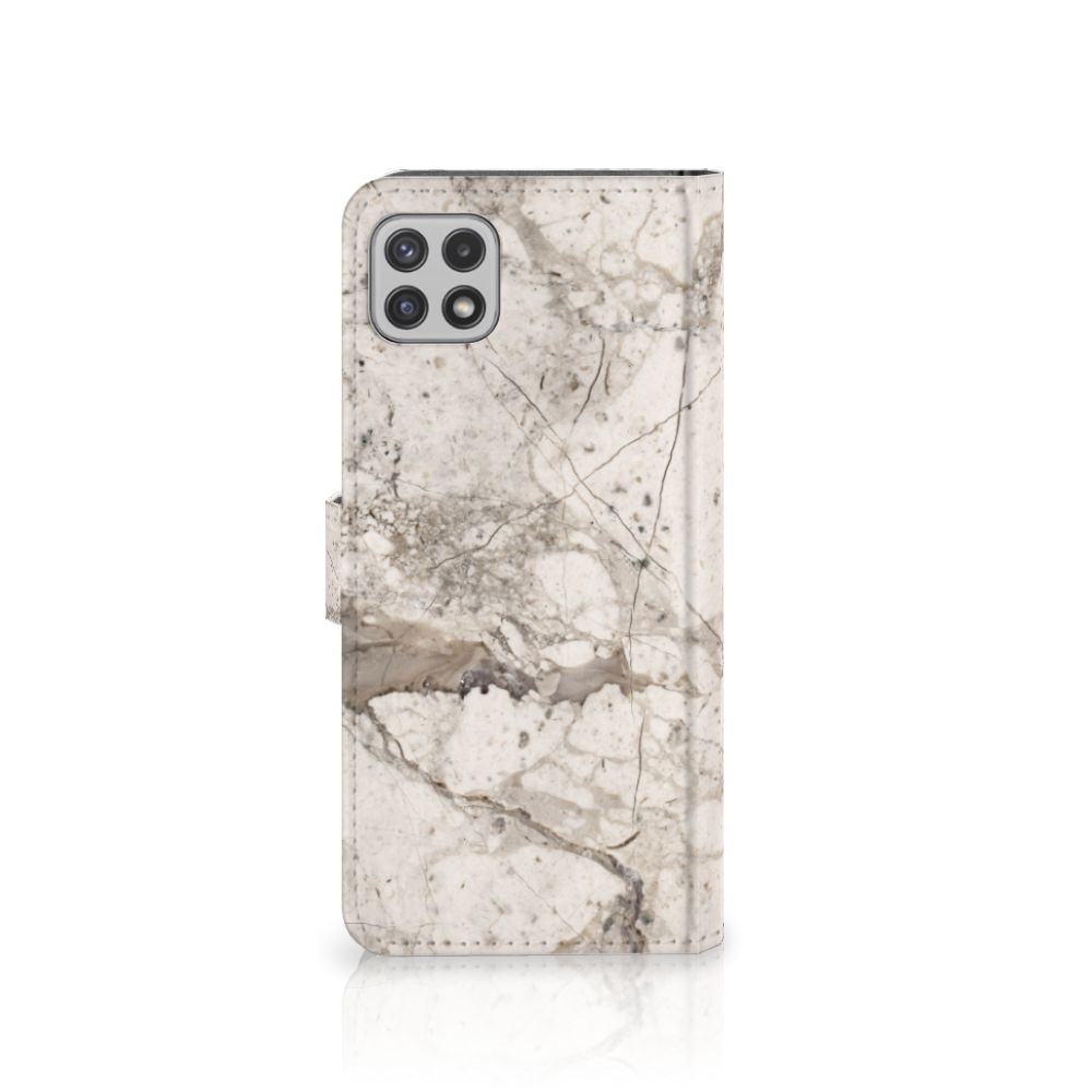 Samsung Galaxy A22 5G Bookcase Marmer Beige