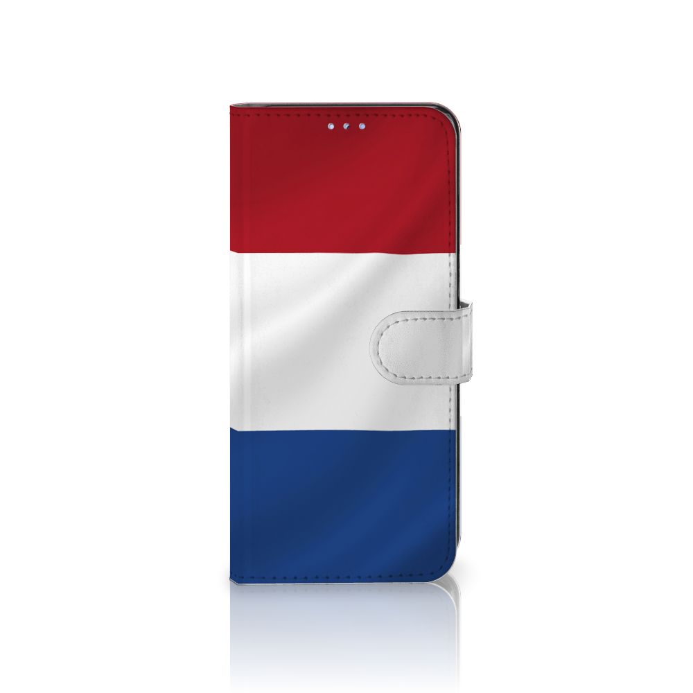 Motorola Moto G31 | G41 Bookstyle Case Nederlandse Vlag met artistiek ontwerp van de Nederlandse vlag.