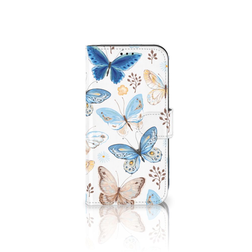Telefoonhoesje met Pasjes voor Apple iPhone 11 Vlinder met kleurrijke vlinders 🦋 op een witte achtergrond.