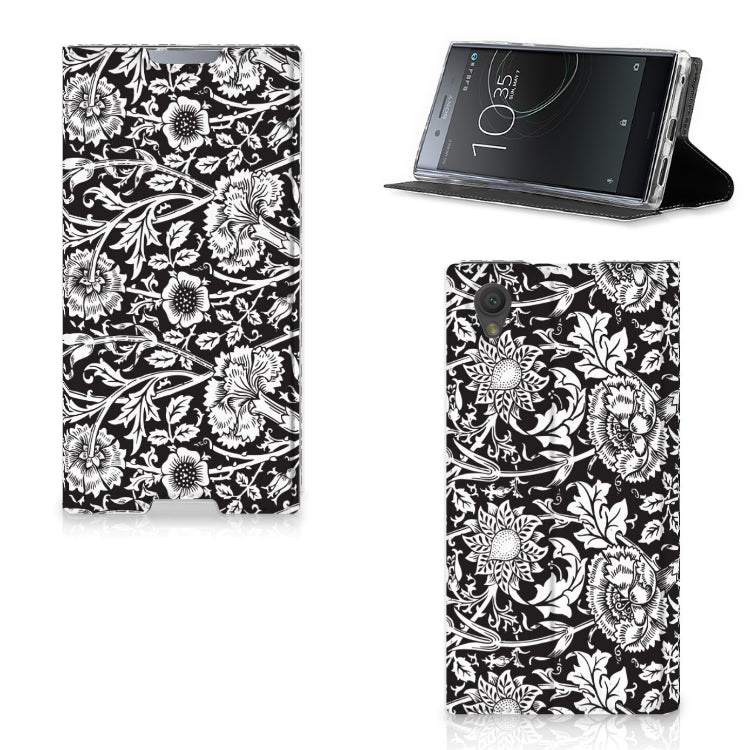 Sony Xperia L1 Smart Cover Black Flowers