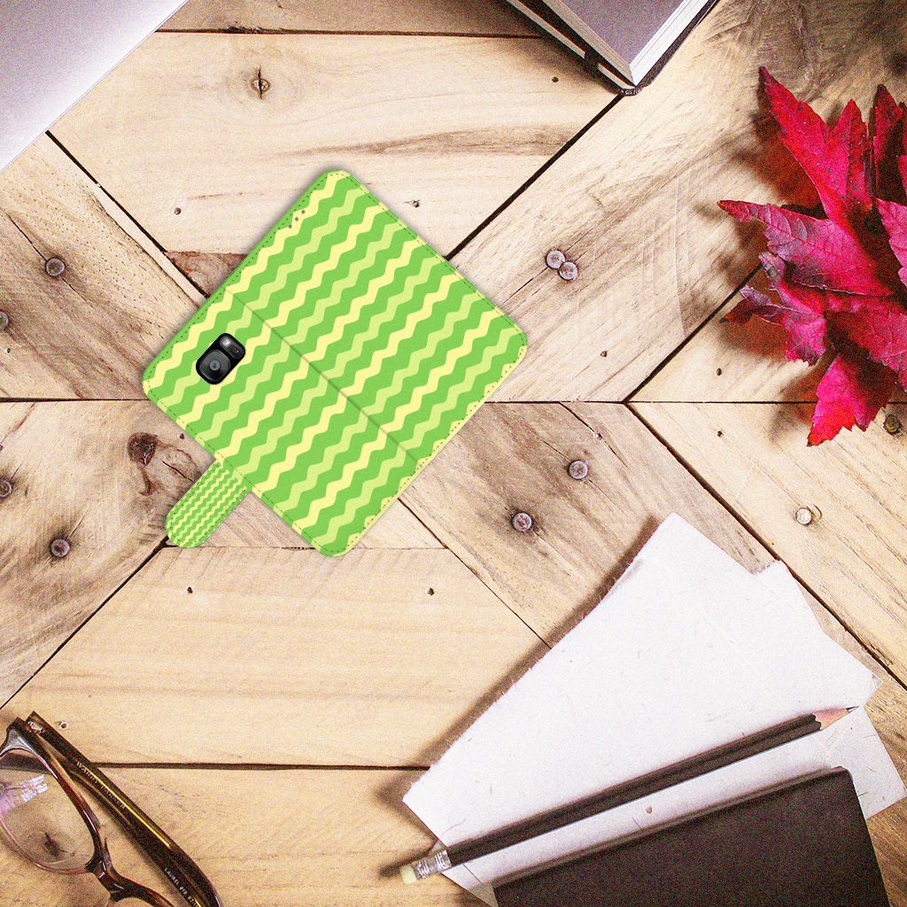 Samsung Galaxy S7 Edge Telefoon Hoesje Waves Green