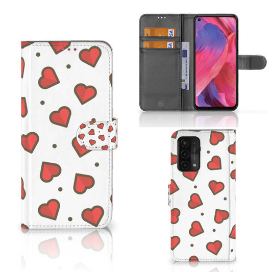 OPPO A54 5G | A74 5G | A93 5G Telefoon Hoesje Hearts