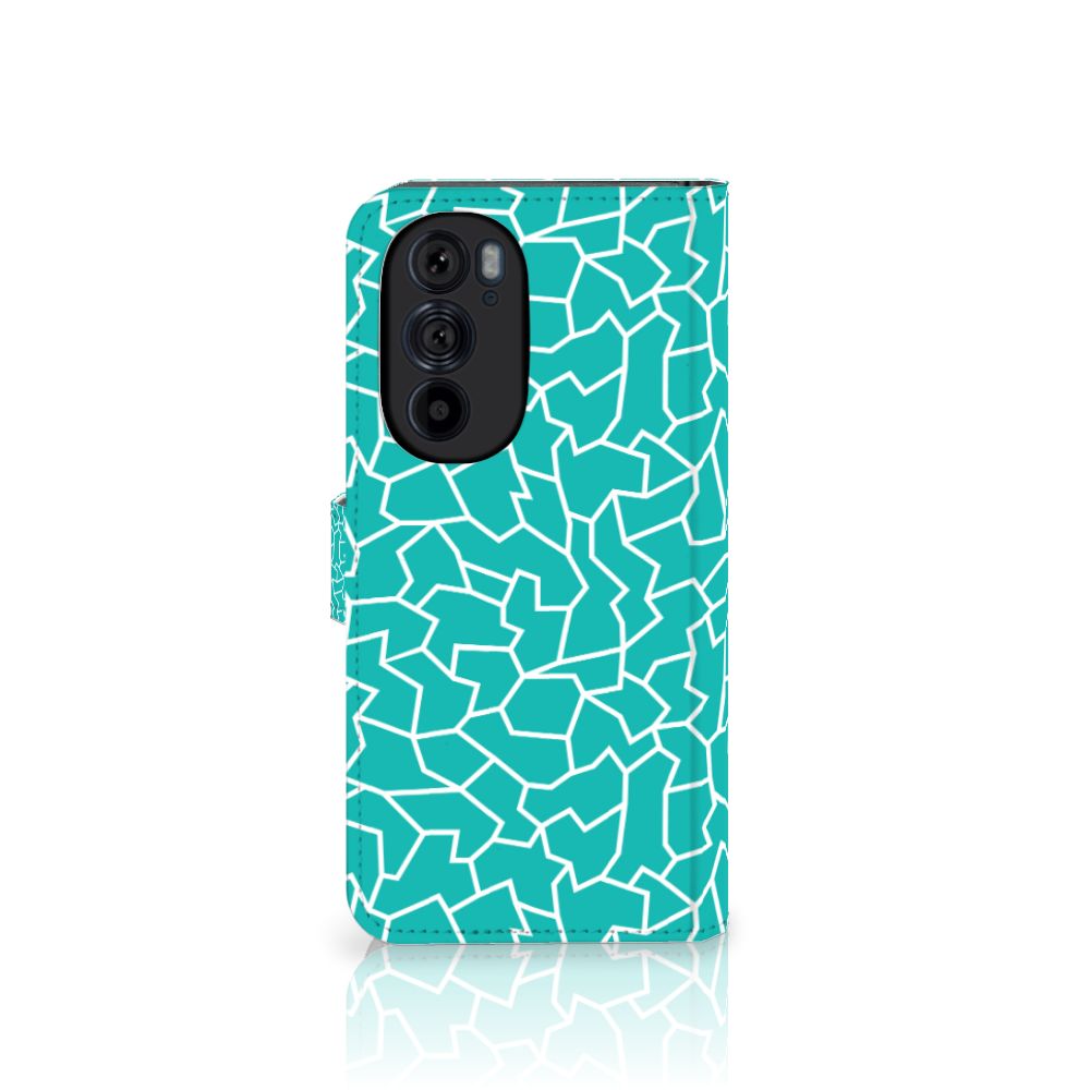 Motorola Edge 30 Pro Hoesje Cracks Blue