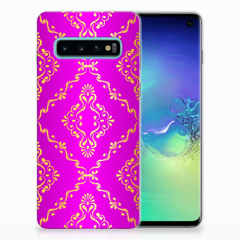 Siliconen Hoesje Samsung Galaxy S10 Barok Roze