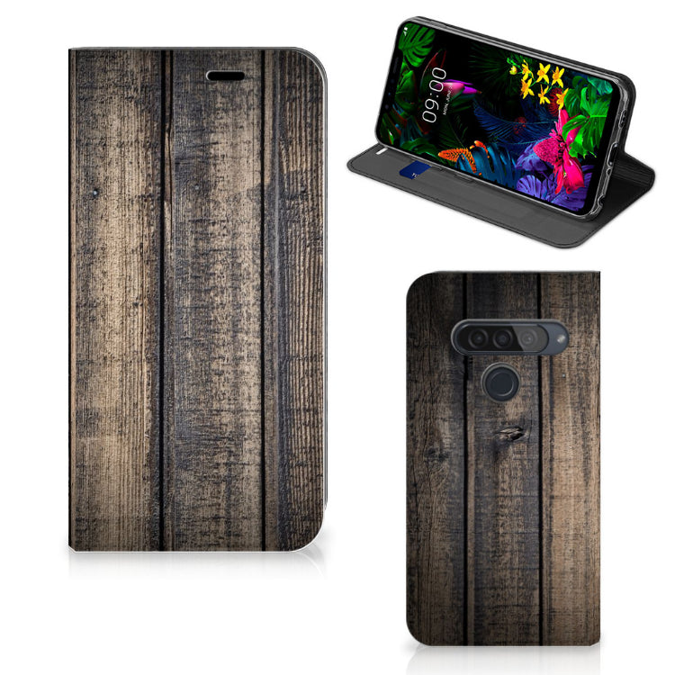 LG G8s Thinq Book Wallet Case Steigerhout