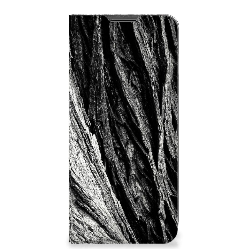 Book Wallet Case Motorola Moto G22 Boomschors Grijs - B2C Telecom