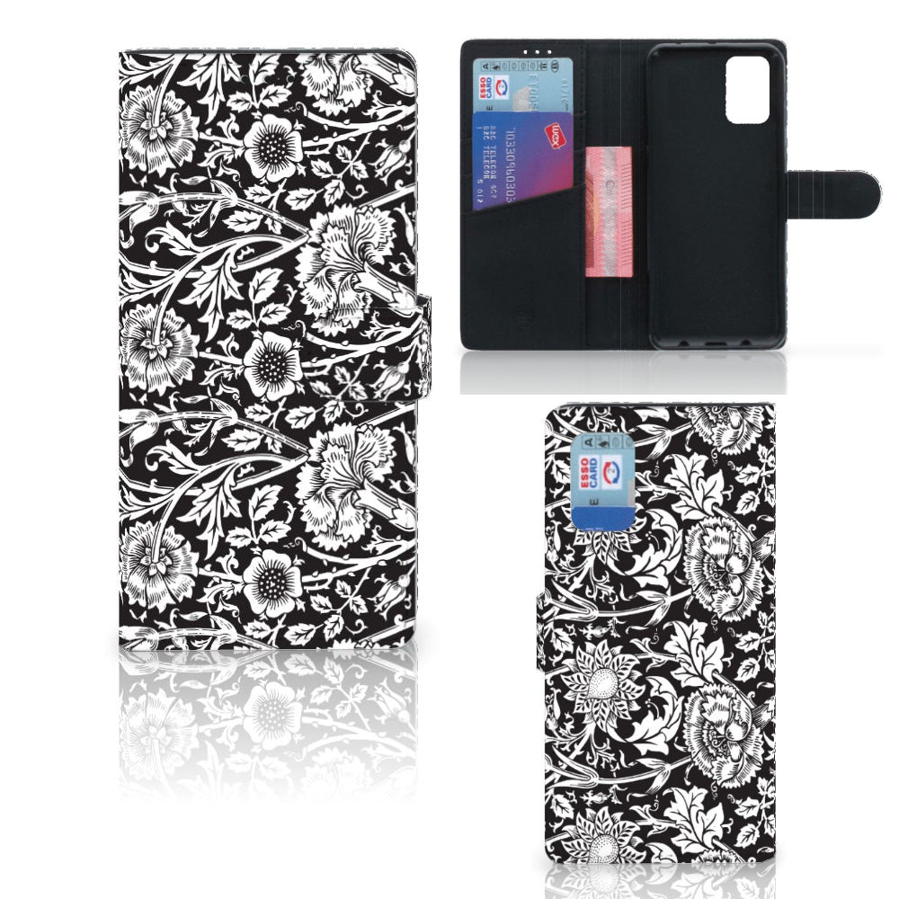 Samsung Galaxy A02s | M02s Hoesje Black Flowers
