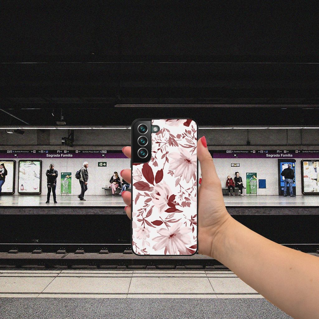 Kleurrijke Telefoonhoesje Samsung Galaxy S22 Plus Watercolor Flowers B2C Telecom